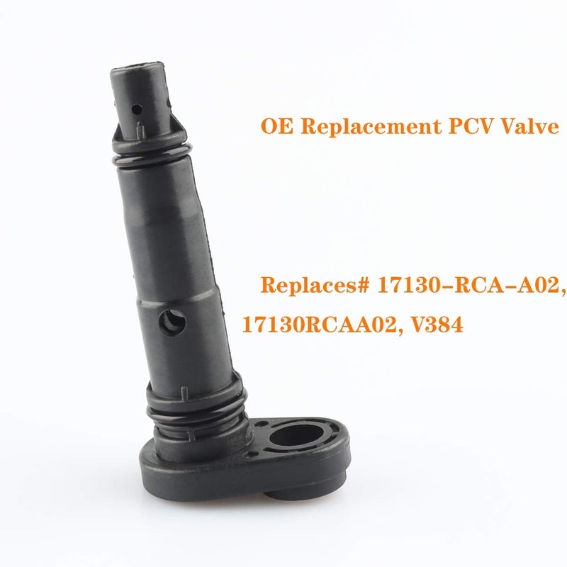 TeileHaus Exhaust PCV Valve 17130-RCA-A02, 17130RCAA02, V384 Compatible with Honda Accord, Acura, Saturn - Odyssey Pilot, TL, Vue - Positive Crankcase Valve 17130RCAA01, 0450358, PCV374, 6P1243, 12582052 - Image 2